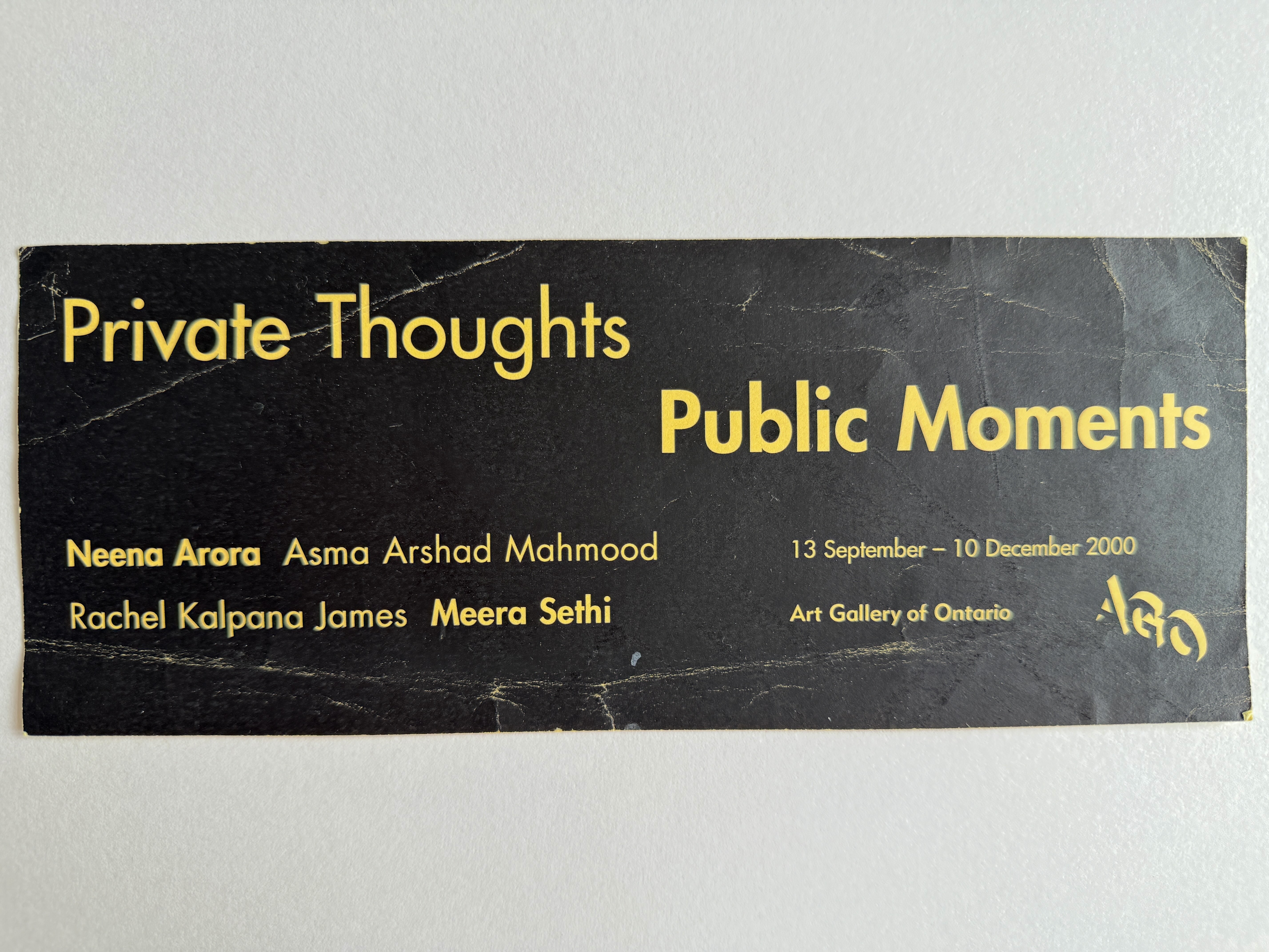 Private Thoughts Public Moments