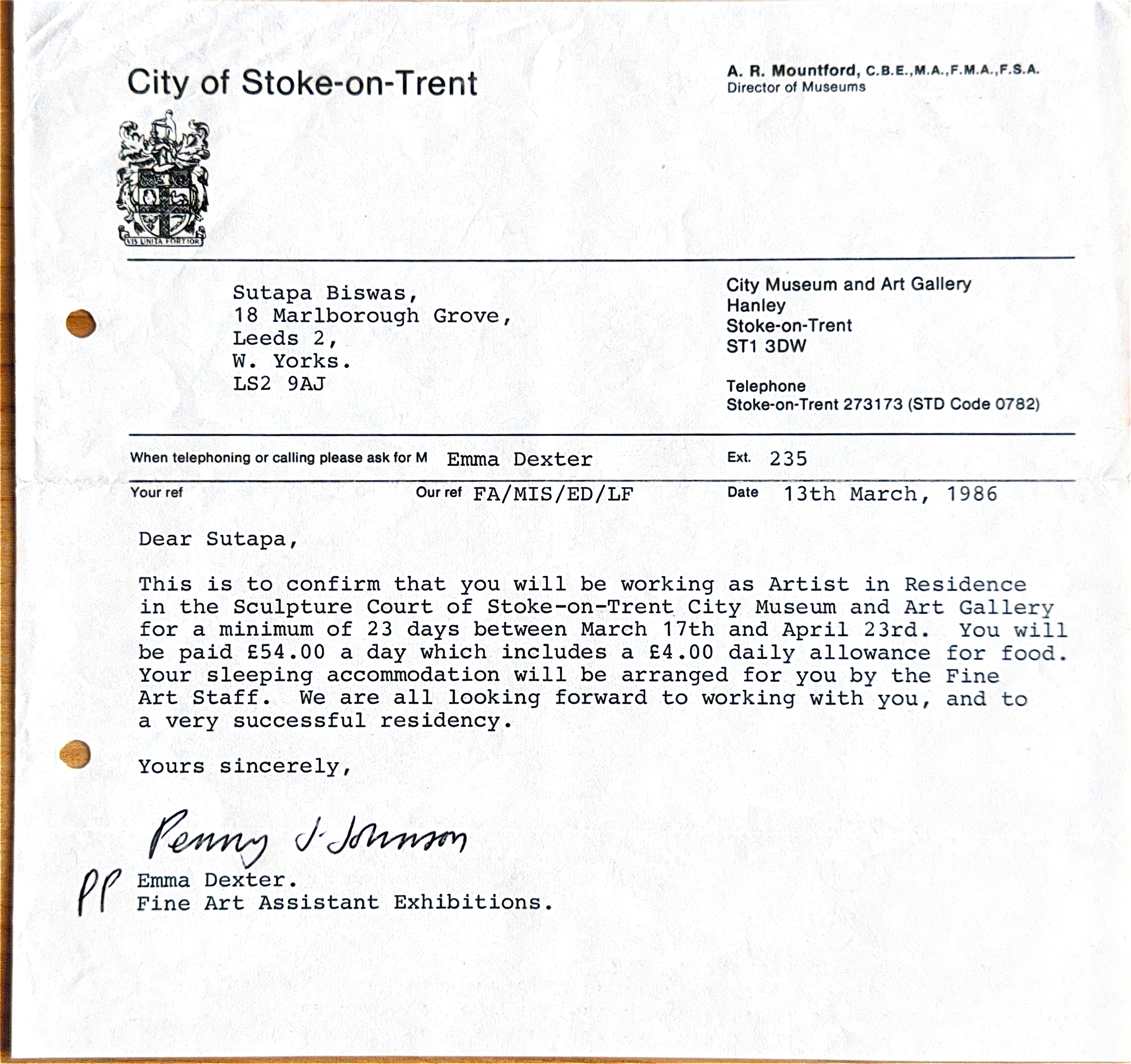 Sutapa Biswas: Artist in Residence, Stoke-on-Trent