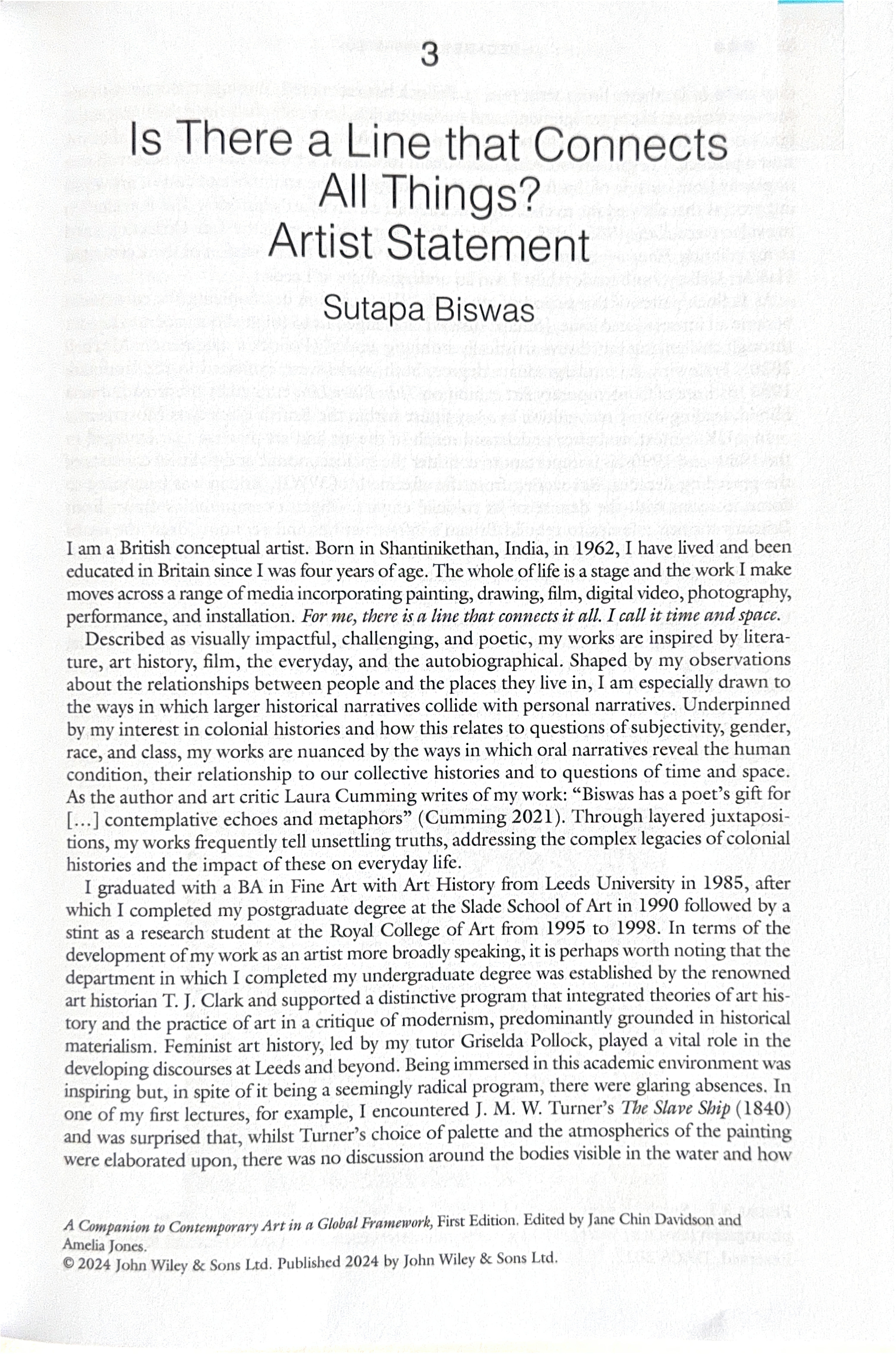A Companion to Contemporary Art in a Global Framework 2