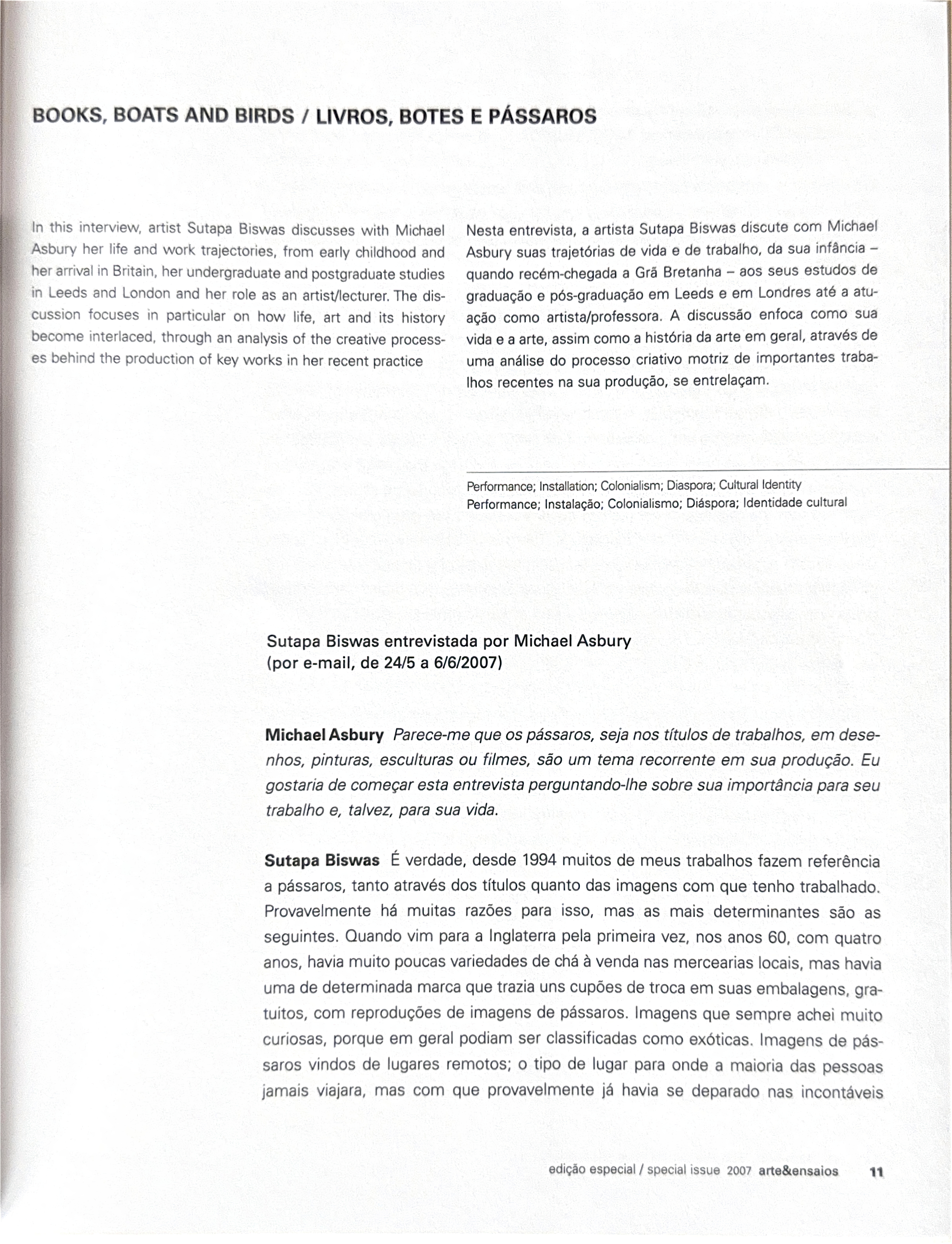 arte&ensaios a/e Special Issue Transnational Correspondence 3